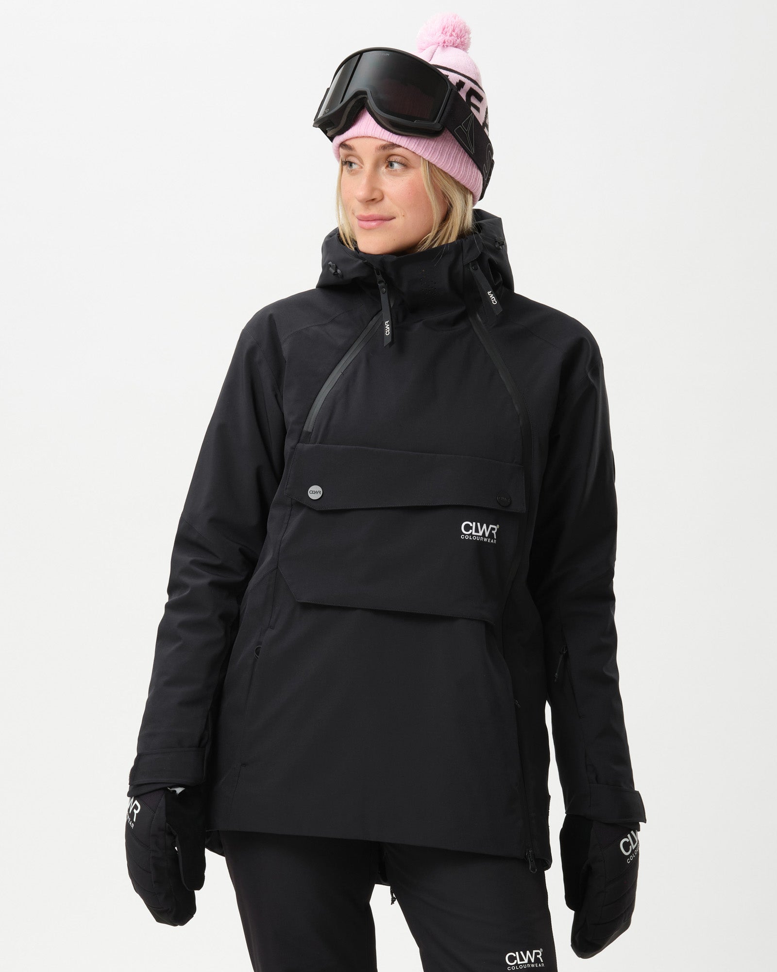 Women's Cake Anorak – Black Waterproof Ski Snowboard