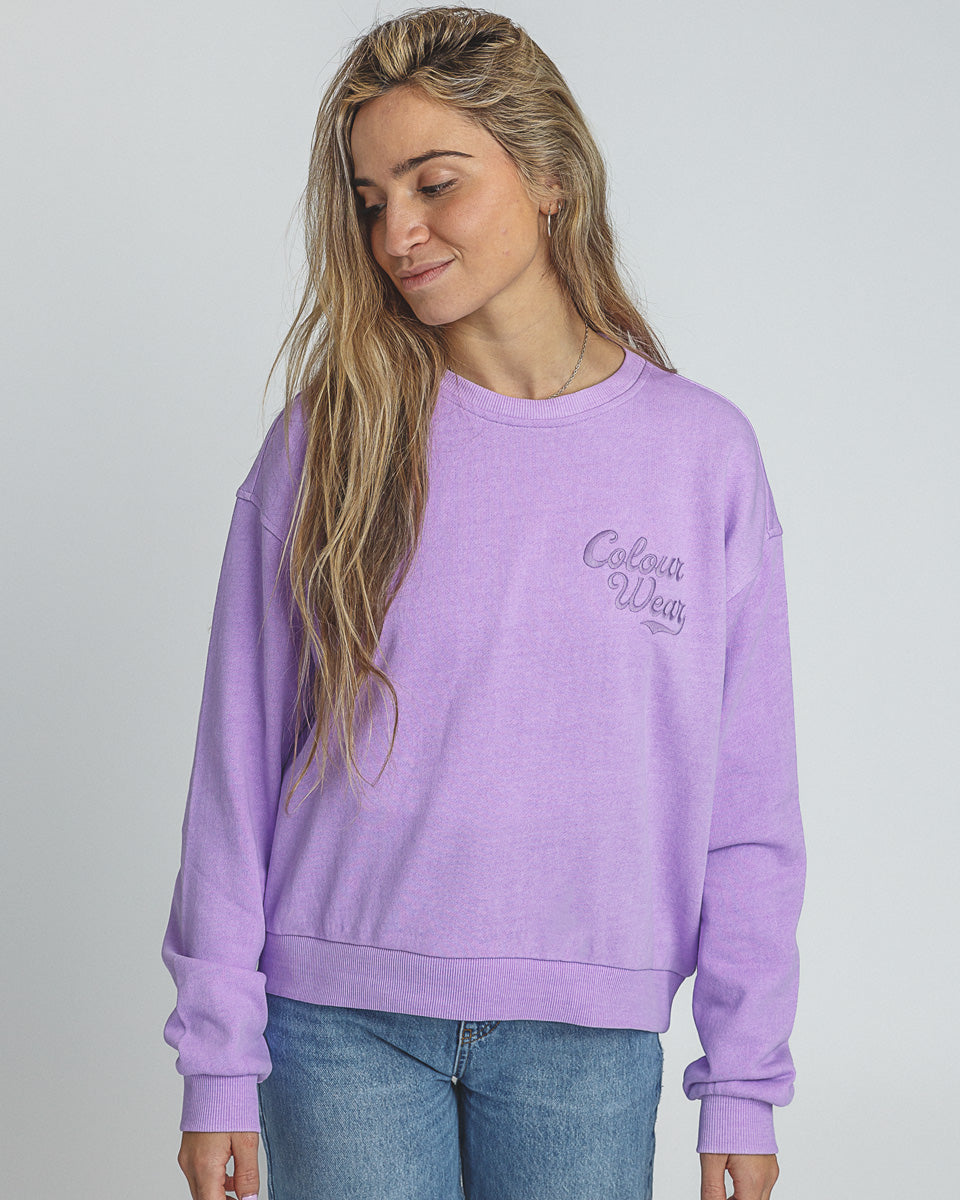 Sweatshirt Ink Crew Top Light Purple – Colourwear
