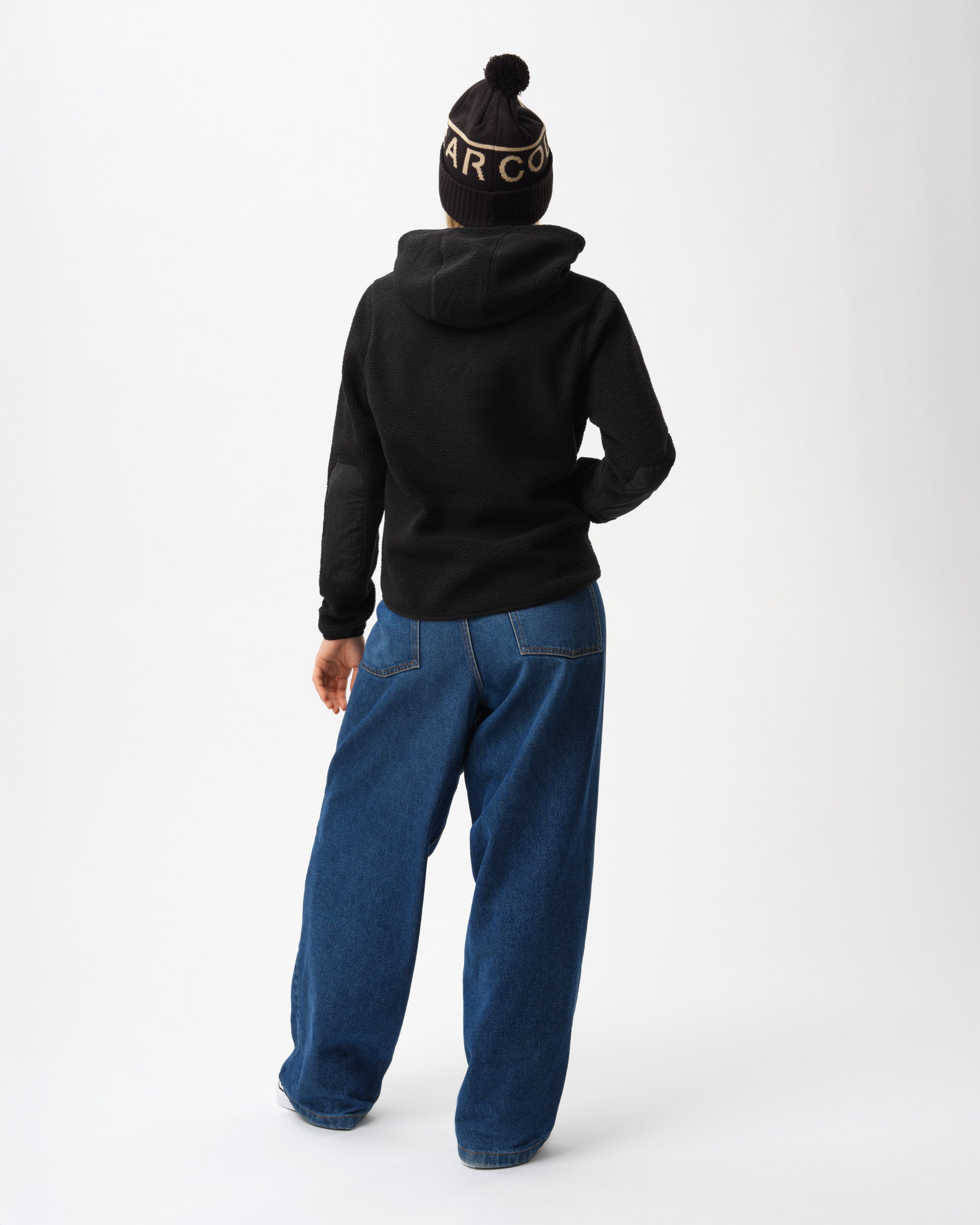 Teddy Fleece Hood - Black