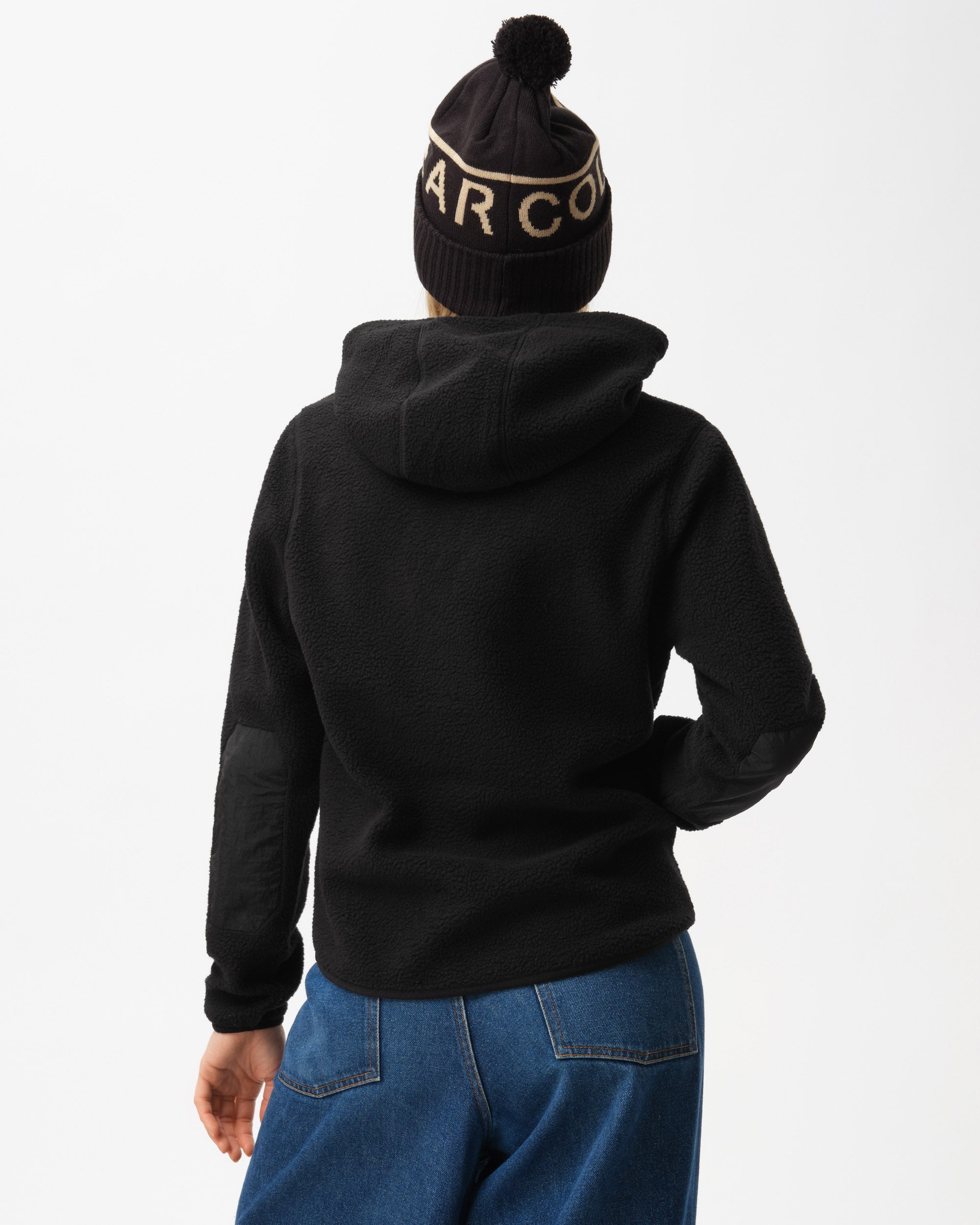 Teddy Fleece Hood - Black