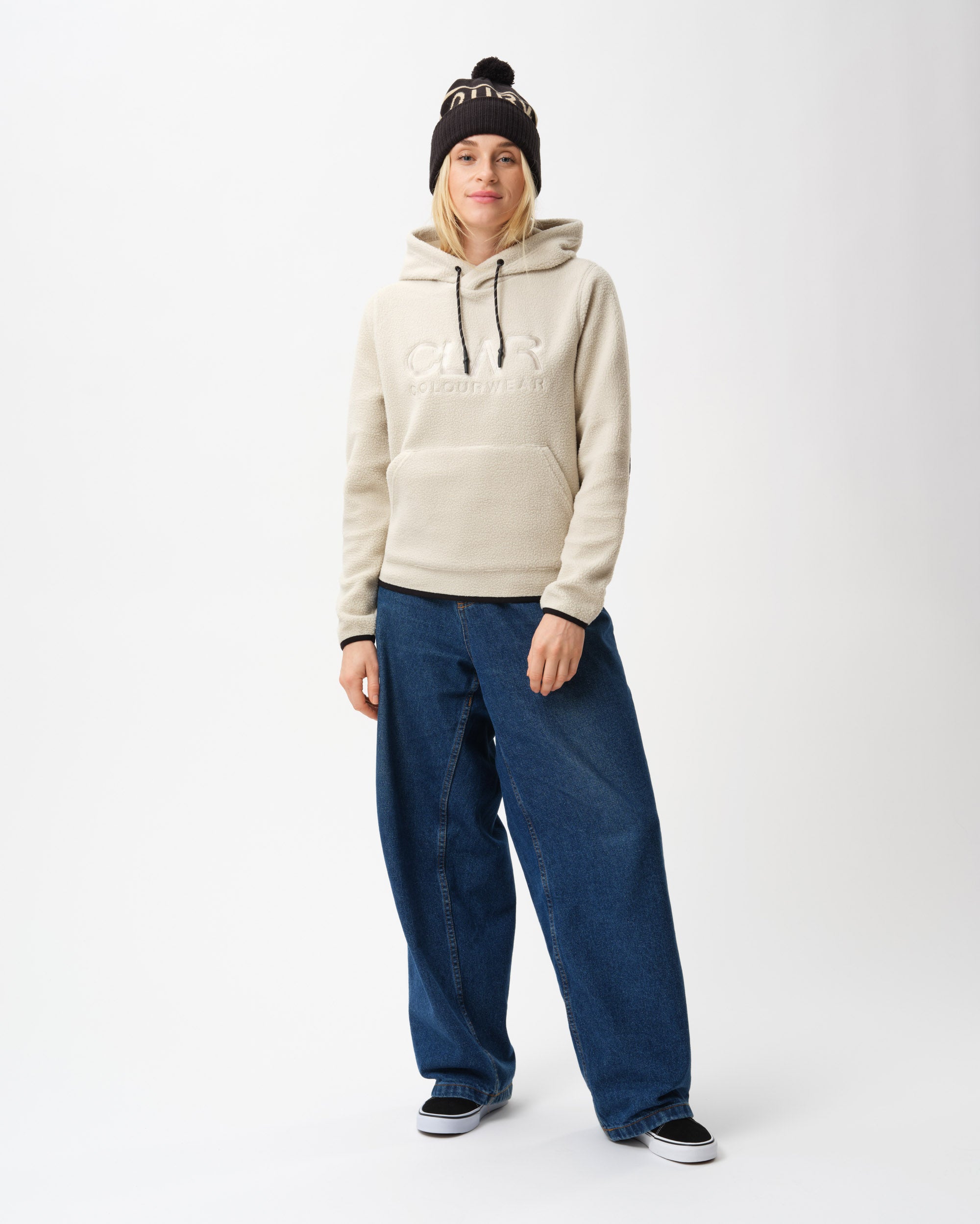 Teddy Fleece Hood - Ljusbeige