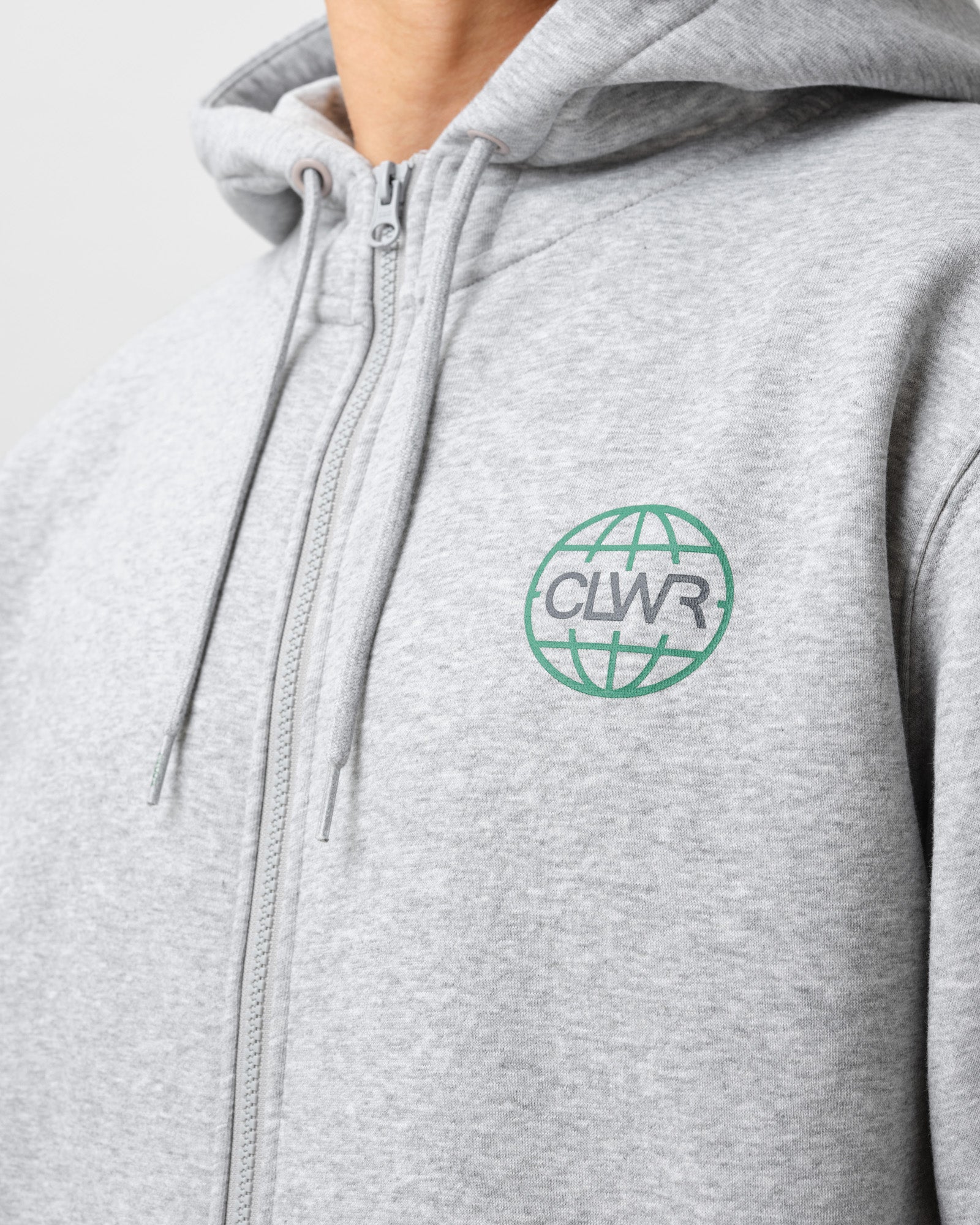 Zick Zip Hood - Gråmelerad