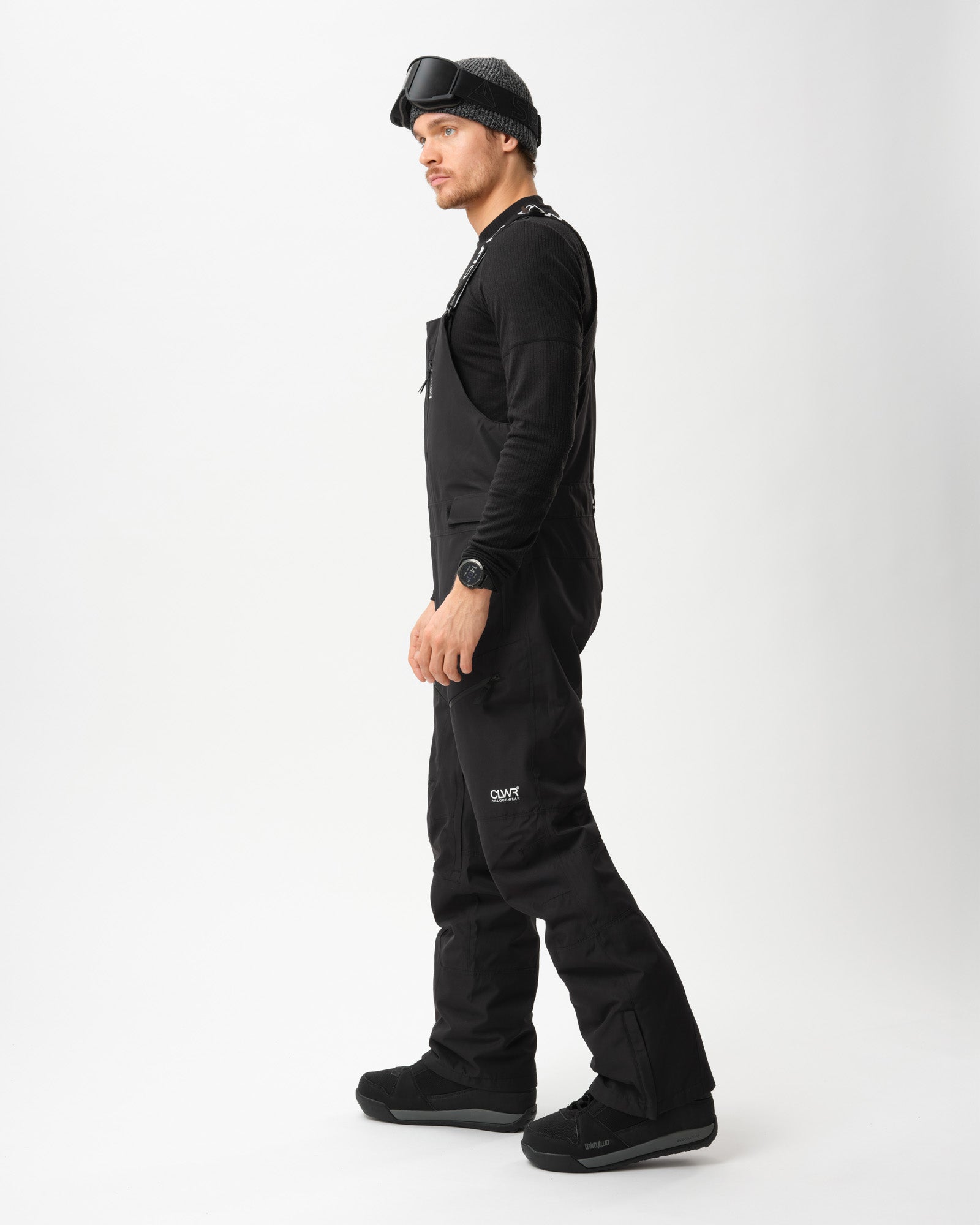 メンズウェア Whatever [MENS] BYCOLOR PISTE Men's Slash BIB Pants – Black | Ski & Snowboard Bib Pants with