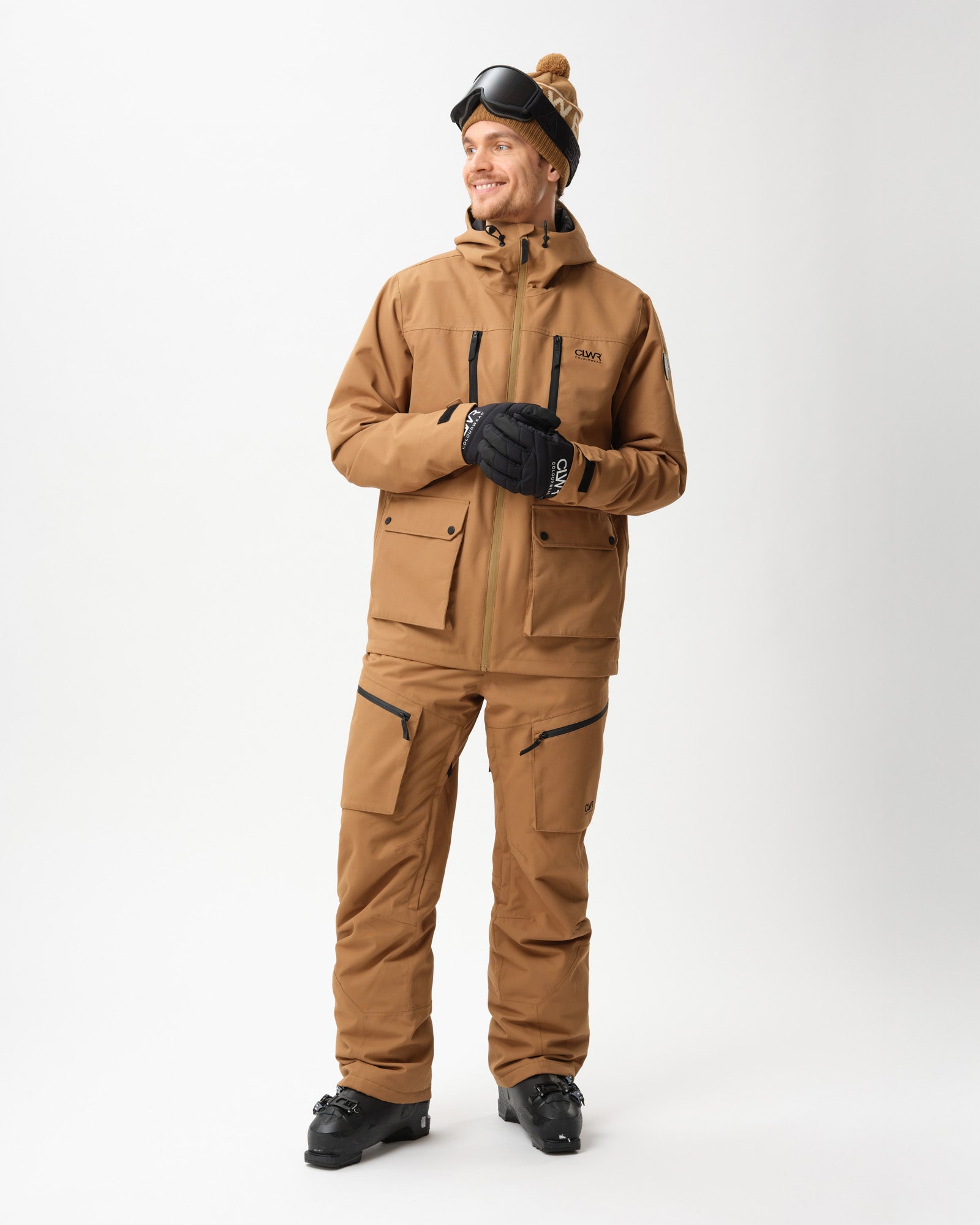 Men's Slash Bib Pants – Workwear Brown | Waterproof Ski