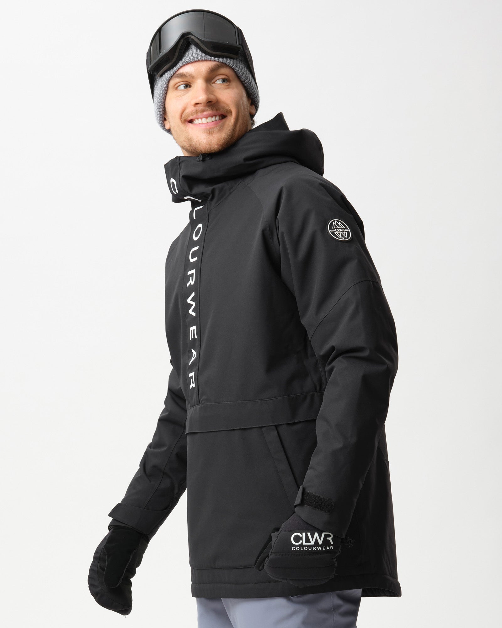 Men's Signature Anorak – Black | Waterproof Snowboard & Ski Shell