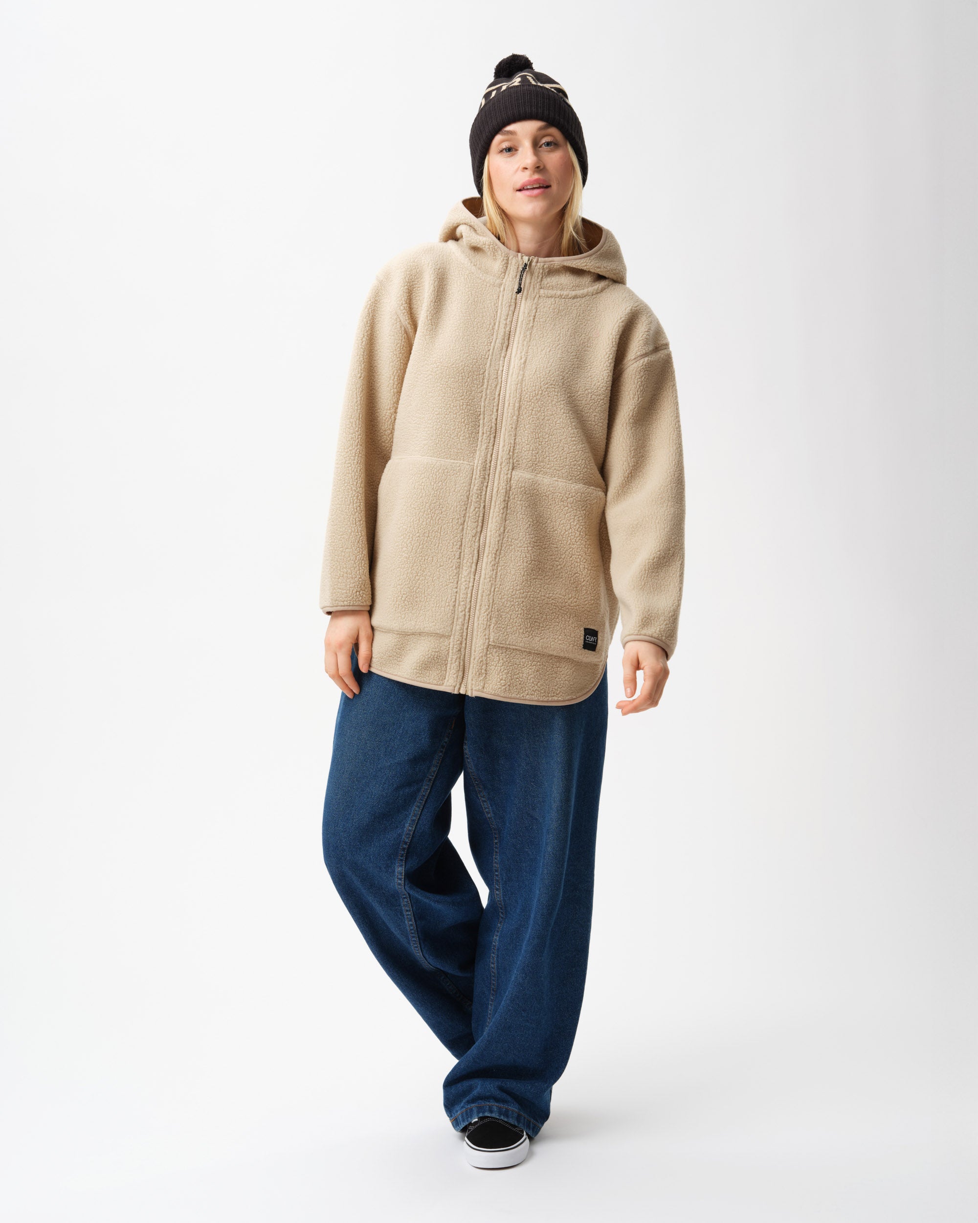 Oversize Fleece Pile Women - Sand