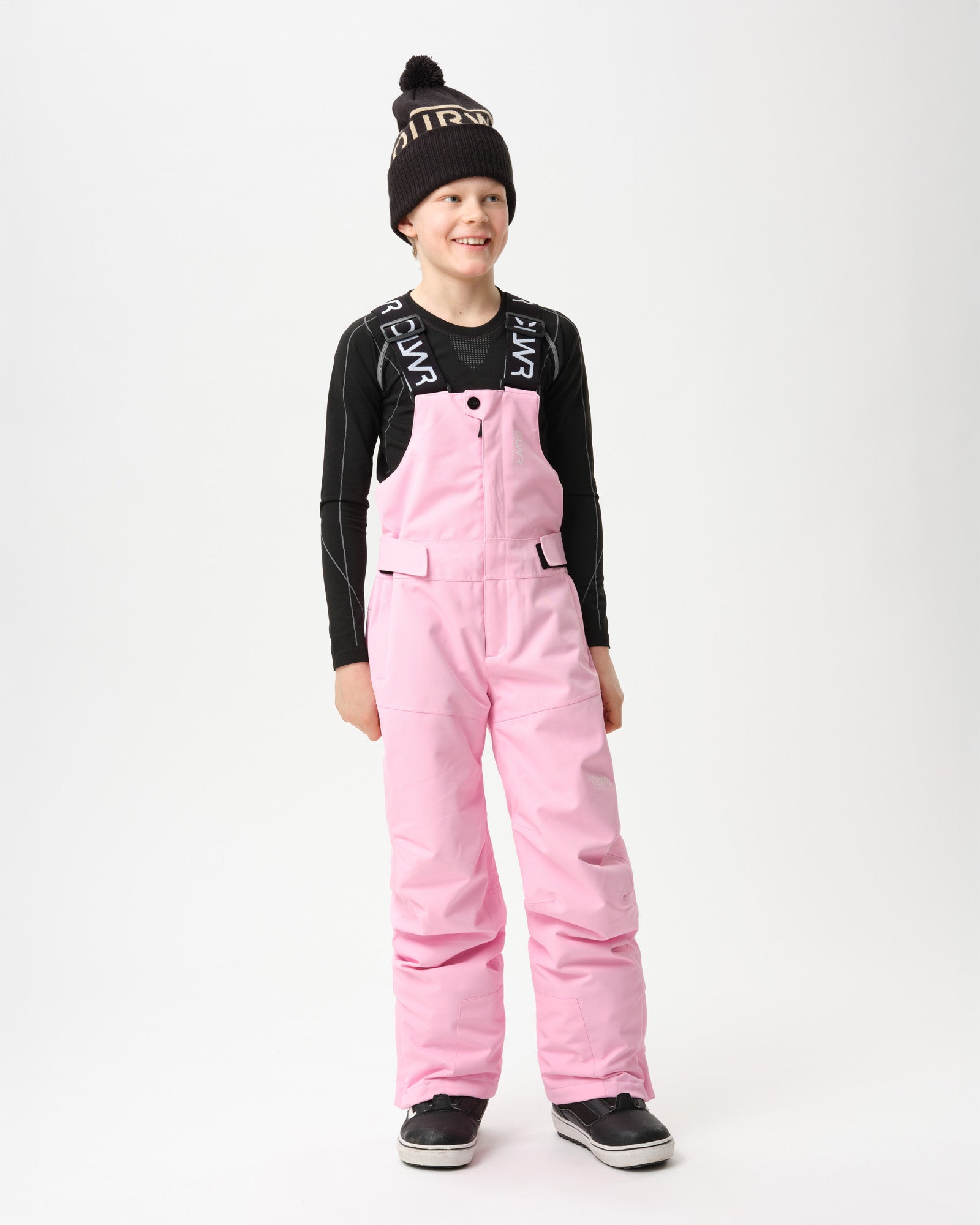 Junior Slash Bib Pants – Light Pink | Ski & Snowboard Snow Bibs