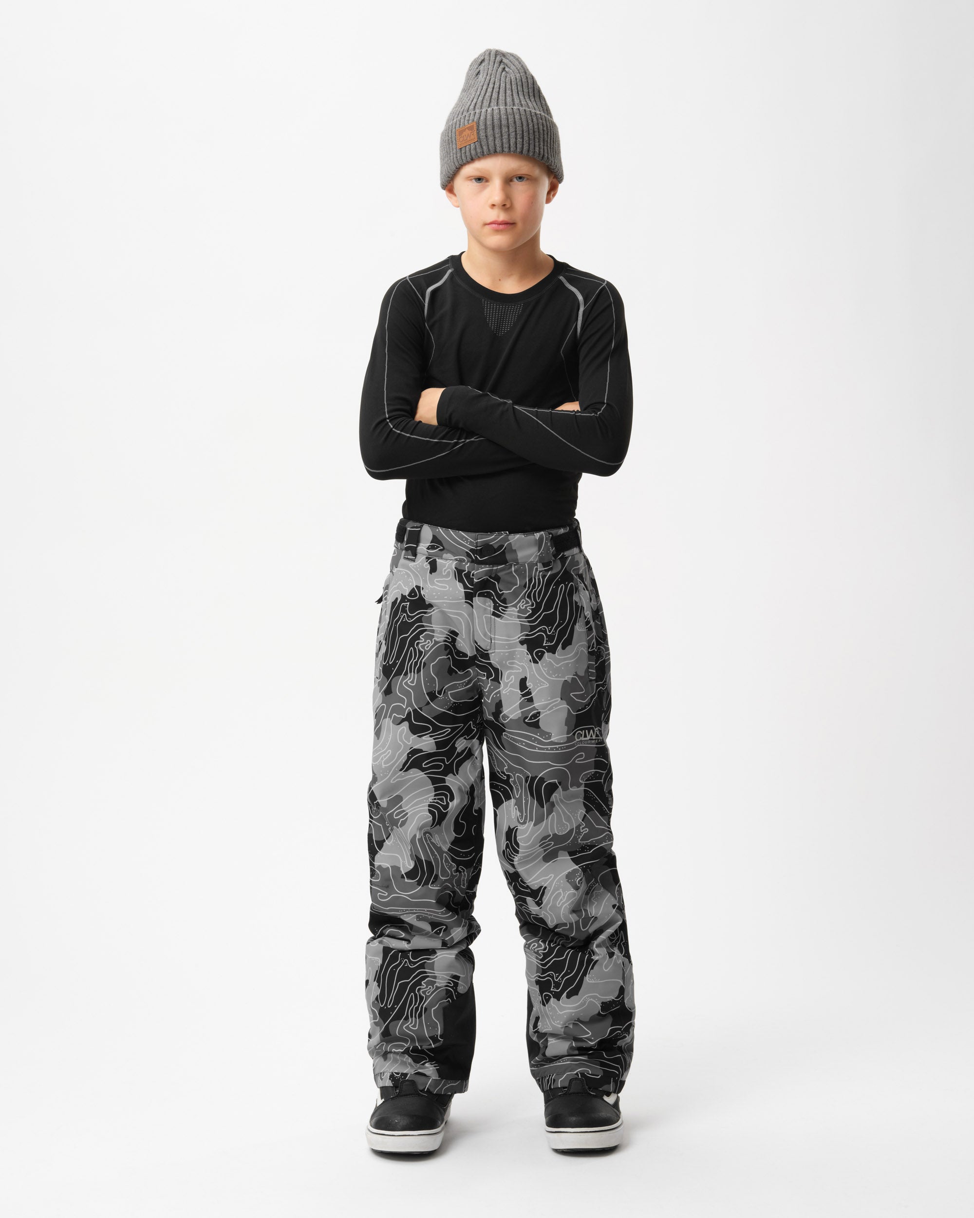 Line Ski Pants Barn - Svart Karta