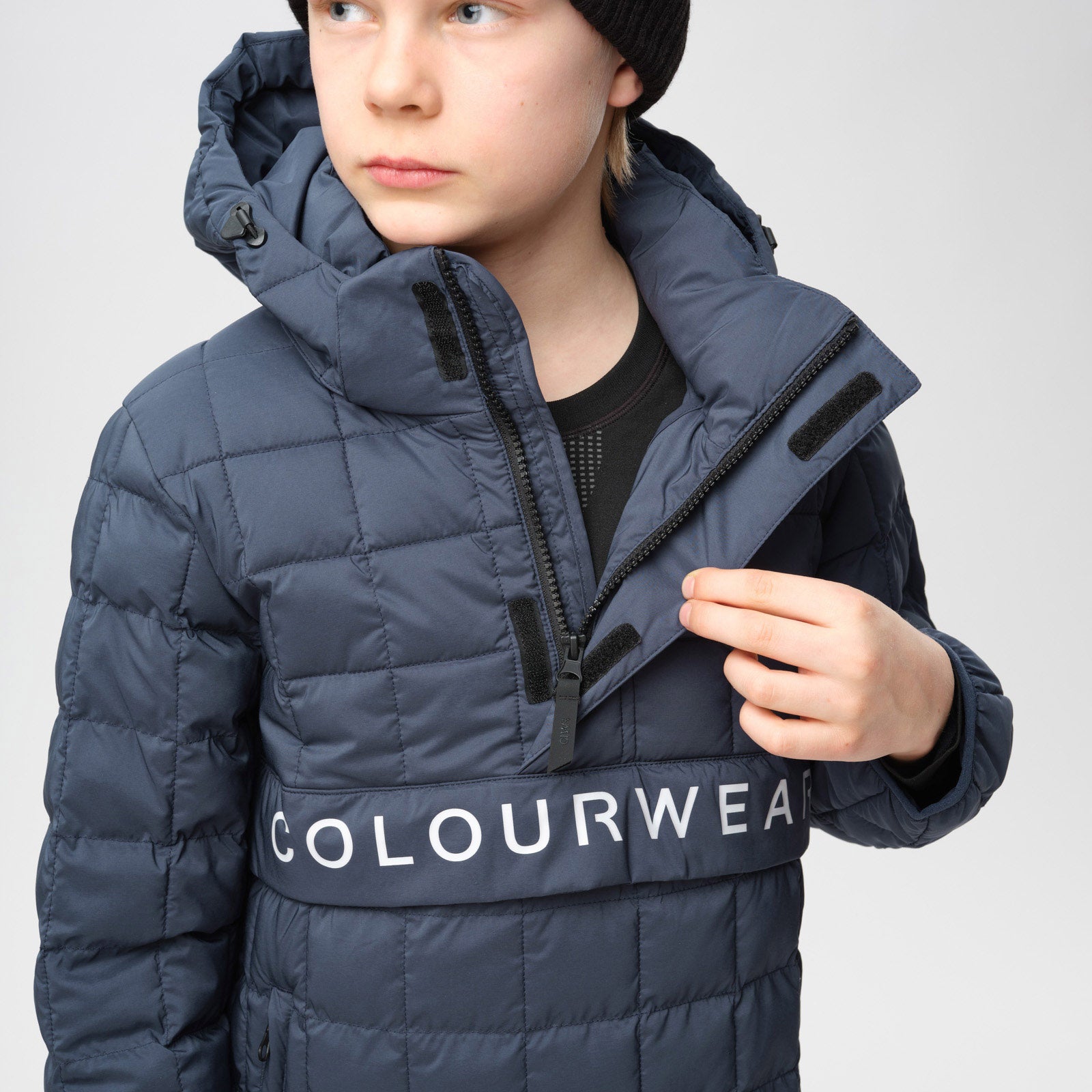 Zipped velcro opening