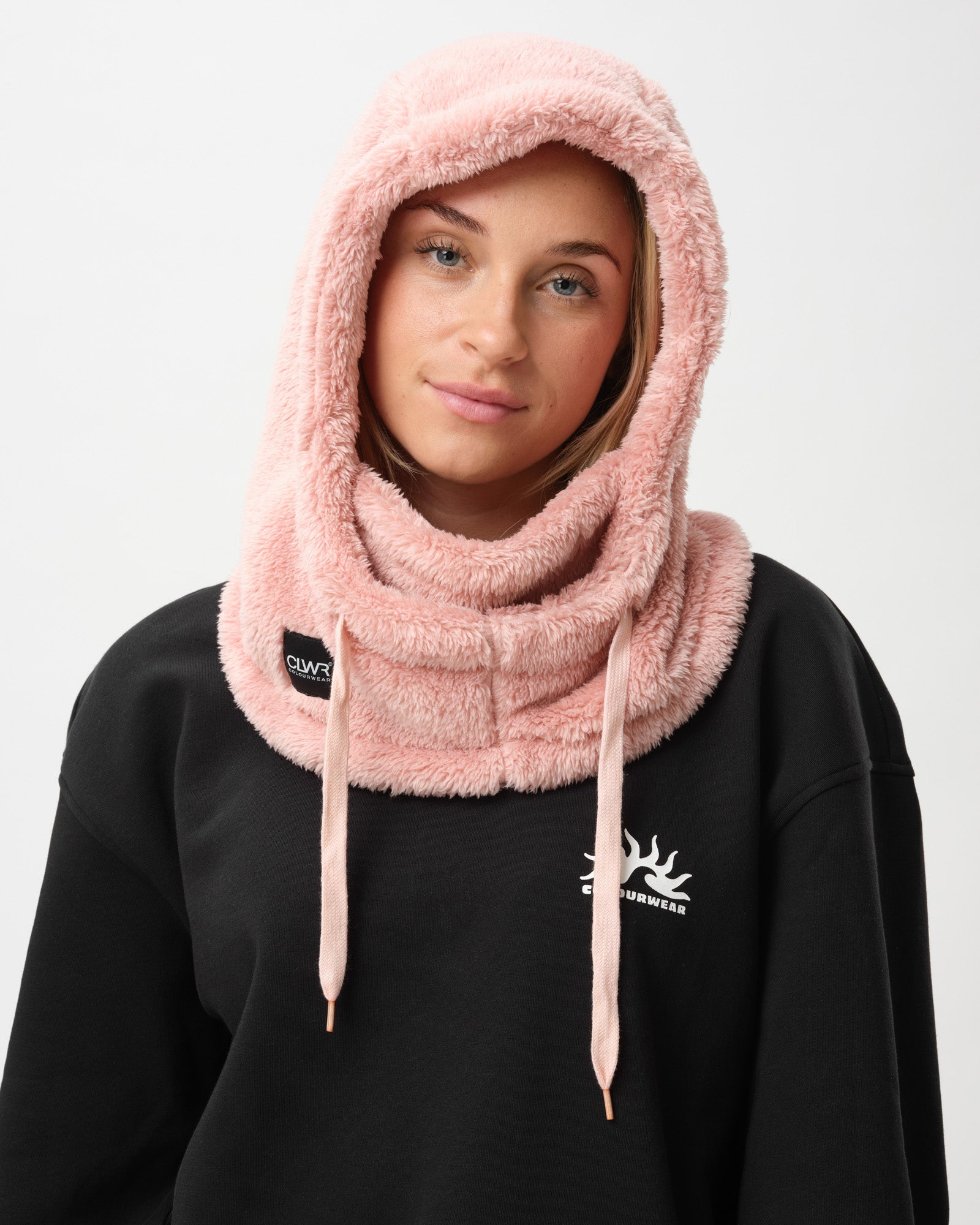 U So Fluffy Hood – Dk Rose