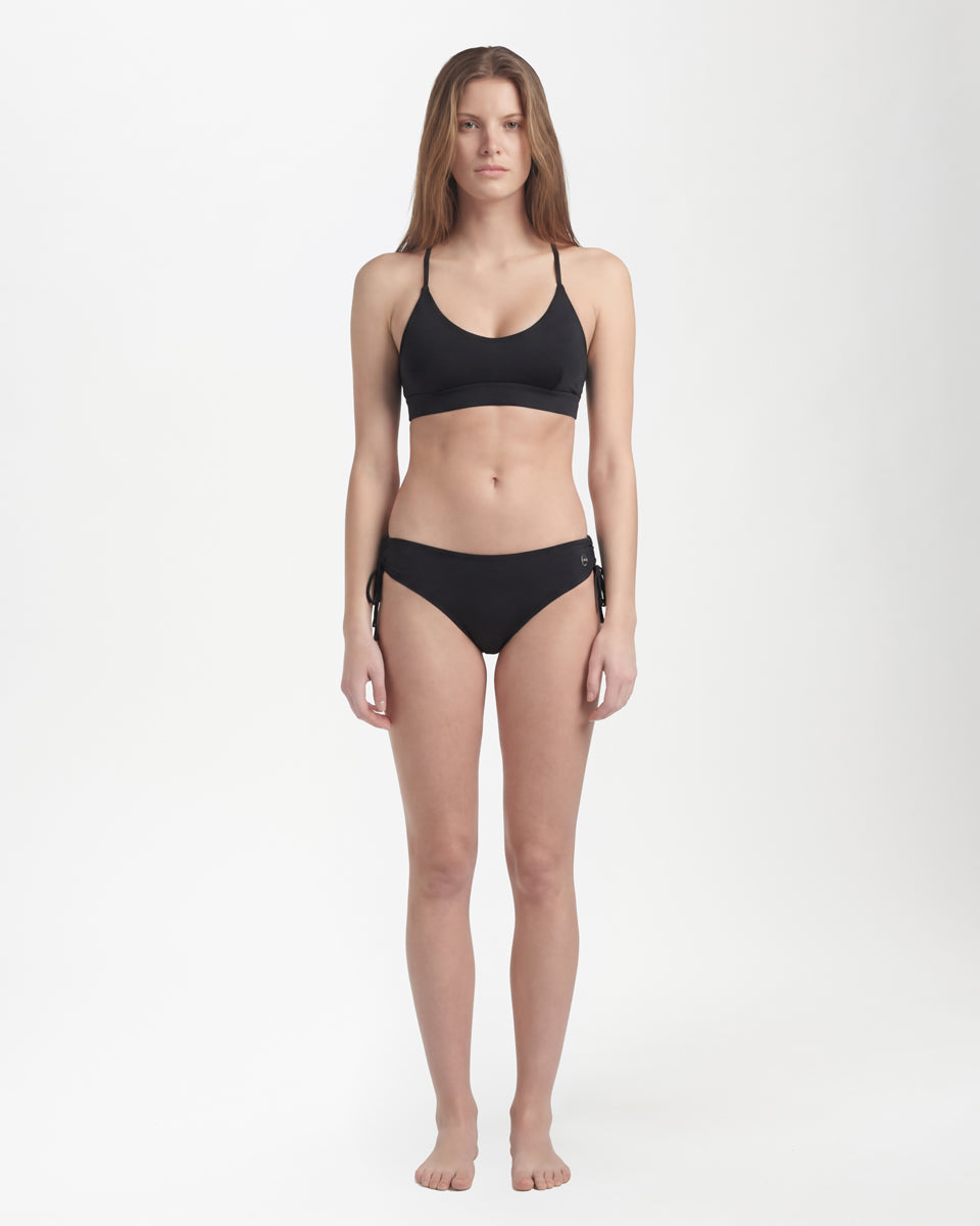 Bikini Bottom Mid Waist - Svart