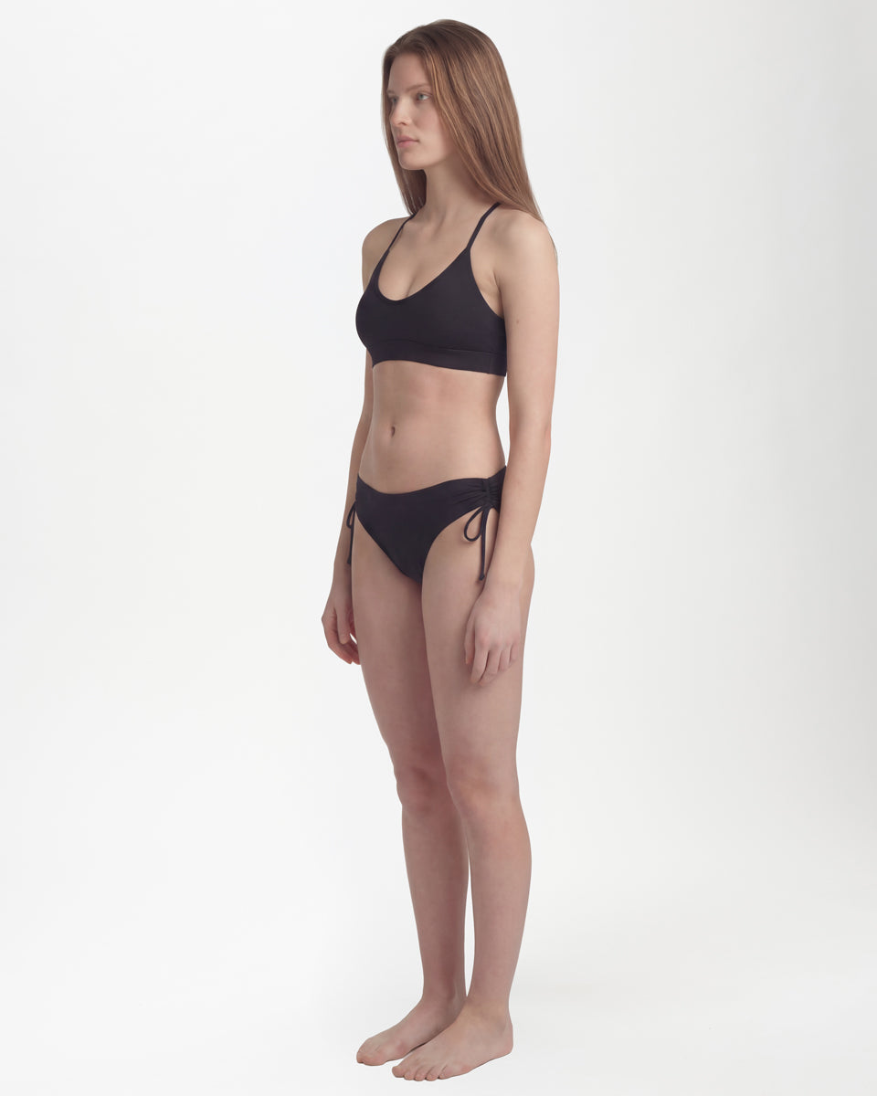 Bikini Bottom Mid Waist - Svart